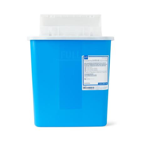 Medline - Mds705204b - Container, Pharm, 3 Gal, Flap, Blue - Each