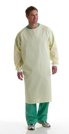 Medline - Mdt011204 - Gown,Cover,Poly/Ctn,Yellow,Unisex - Each