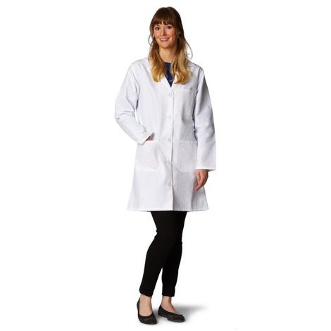 Medline - Mdt11wht22e - Coat,Lab,Ladies,Staff Length,White,22 - Each
