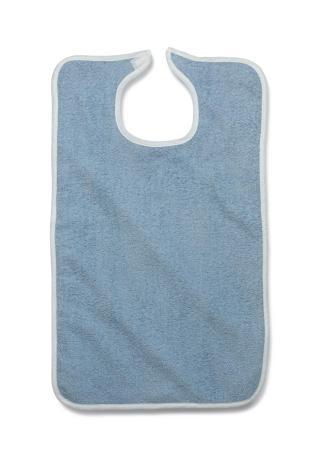 Medline - Mdtab3b30blu - Bib,Adult,Terry,Hook&lp,10 Oz,Blu,18x30 - Each