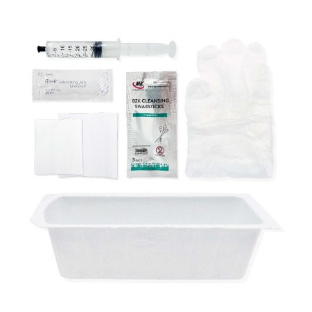 HR Healthcare - HR Pharmaceuticals - FIT30BZK - Truadvance Foley Insertion Tray With 30Ml Water Syringe And Bzk Swabsticks 