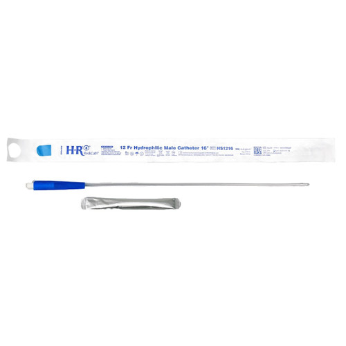 Hr Healthcare - Hr Pharmaceuticals - HS1216S - Trucath Hydrophilic Intermittent Catheter, Touch-Free Sleeve, Soft Pvc, 12Fr, 16 Inch 