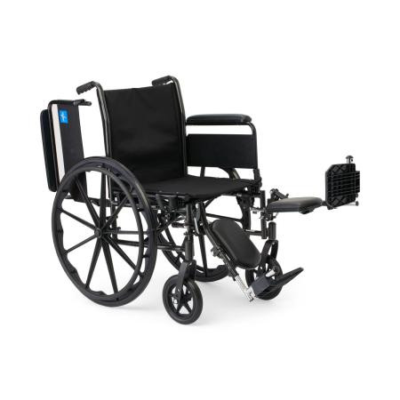 Medline - K3186n14e - Wheelchair, K3, 18", Sb Dfla, Elr Foot - Each