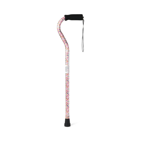 Medline - Mds86420polkh - Cane, Offset, Polka Dot , Aluminum - Each
