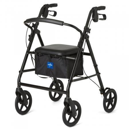 Medline - Mds86830ebl8 - Rollator, Basic, Black, 8" - Each