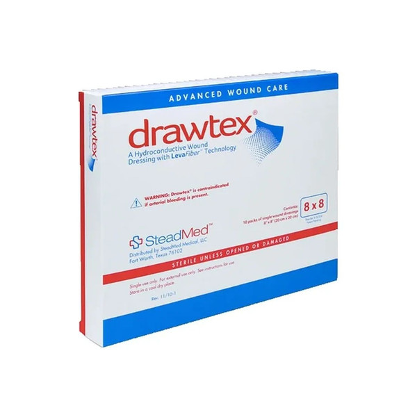 Urgo Medical - 00304 - Drawtex Hydroconductive Wound Dressing, 8" X 8". - Box/10