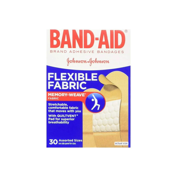 Johnson & - 004430 - J&J Flexible Fabric Adhesive Bandages, Assorted - Box/30