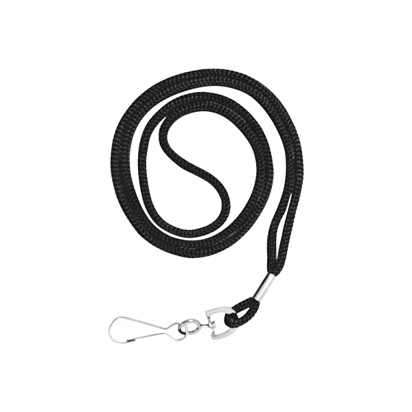 Kemp - 10-429-Blk-Eco - Economy Rope Lanyard - Each
