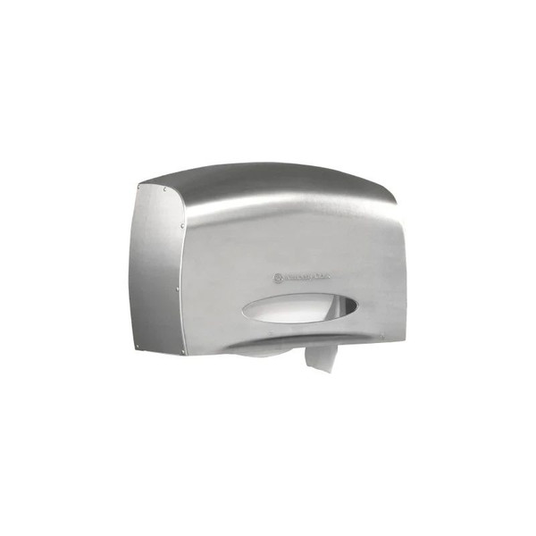 Kimberly Clark - 09601 - Toilet Tissue Dispenser Silver Stainless Steel Manual Pull Jumbo Roll Wall Mount - Case/1