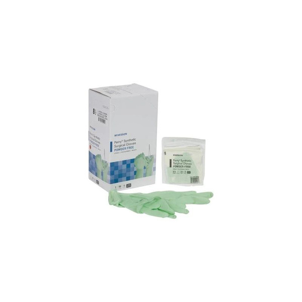 Mckesson - Perry Performance Plus - 20-2085N - Surgical Glove Size 8.5 Sterile Polyisoprene Standard Cuff Length Smooth Green Chemo Tested - Box/50