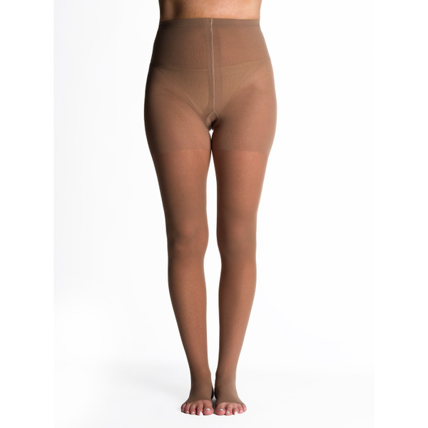 Sigvaris - 781Pllo73 - Womens Eversheer Open Toe Pantyhose - Long - Cafe
