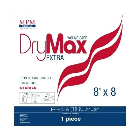Mpm Medical - Drymax Extra - Mp00702 - Super Absorbent Dressing 8 X Inch Square - Case/50
