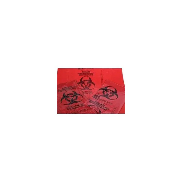 Medegen Medical - 108Mbx - Infectious Waste Bag, 25" X 34" Red, F - Code Series: Pass The Astmd1922 - 67, 480 Gram Elmendorf Test, 1.2 Mil - Box/50