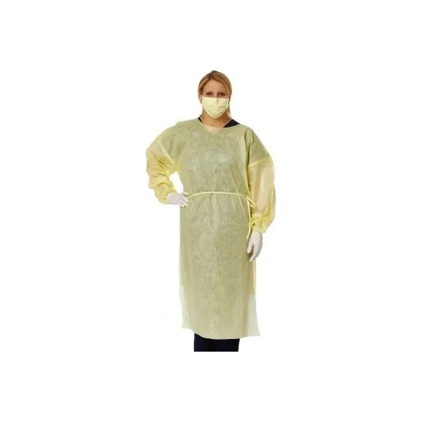 Medline - Quickcomply - Nonlv240Xl - Protective Procedure Gown X - Large Yellow Nonsterile Aami Level 2 Disposable - Bag/10