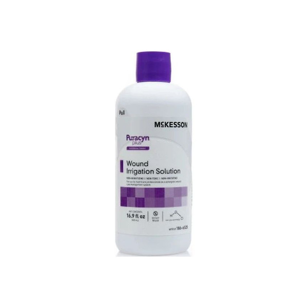 Mckesson - 186-6525 - Wound Cleanser 16.9 Oz Instill / Spikeable Application Bottle Nonsterile Antimicrobial - Case/6