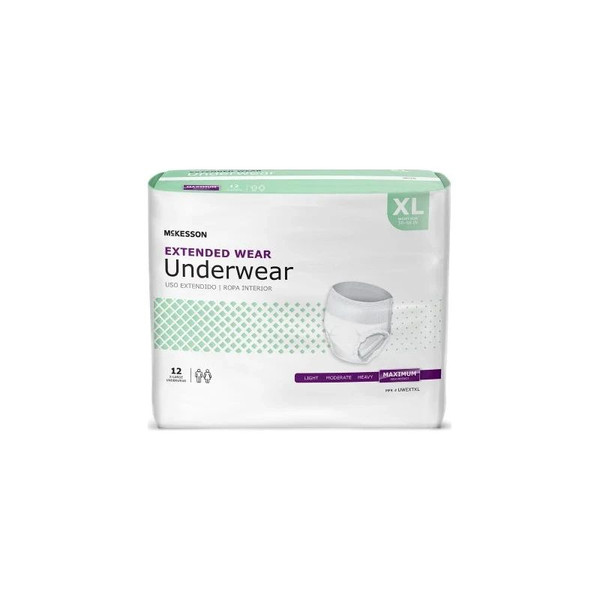 Mckesson - Uwextxl - Unisex Adult Absorbent Underwear Pull On With Tear Away Seams X - Large Disposable Heavy Absorbency - Case/48
