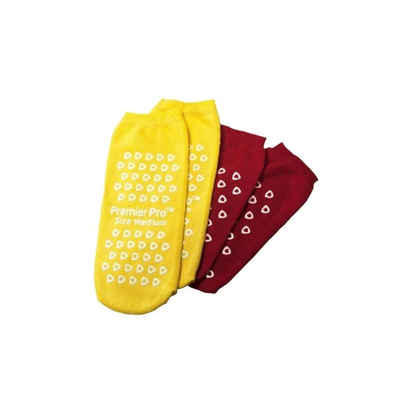 S2S Global - Premierpro - 2921 - Fall Management Slipper Socks Small Yellow Above The Ankle - Case/48