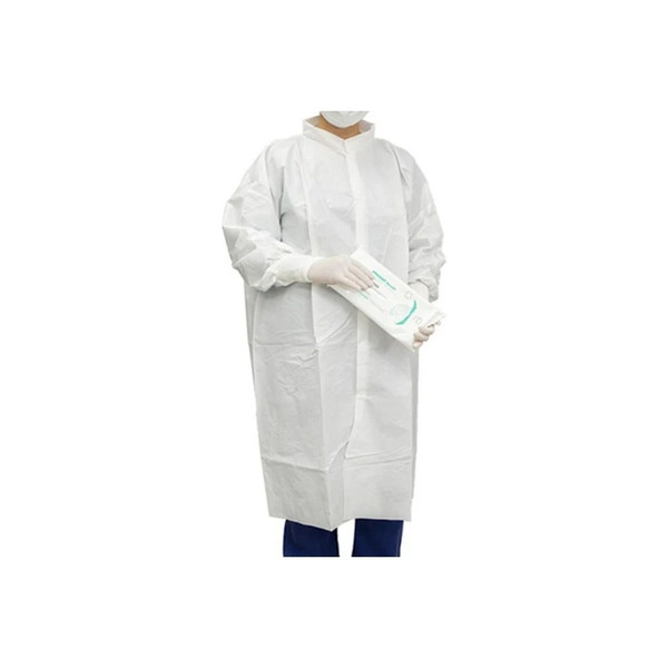 Contec - Hcga0022 - Critigear Cleanroom Lab Coat White Medium Knee Length Disposable - Bag/10