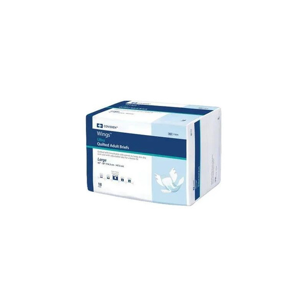 Cardinal Health - Wings Quilted Plus With Breatheeasy Technology - 66135 - Unisex Adult Incontinence Brief X - Large Disposable Heavy Absorbency - Bag/15