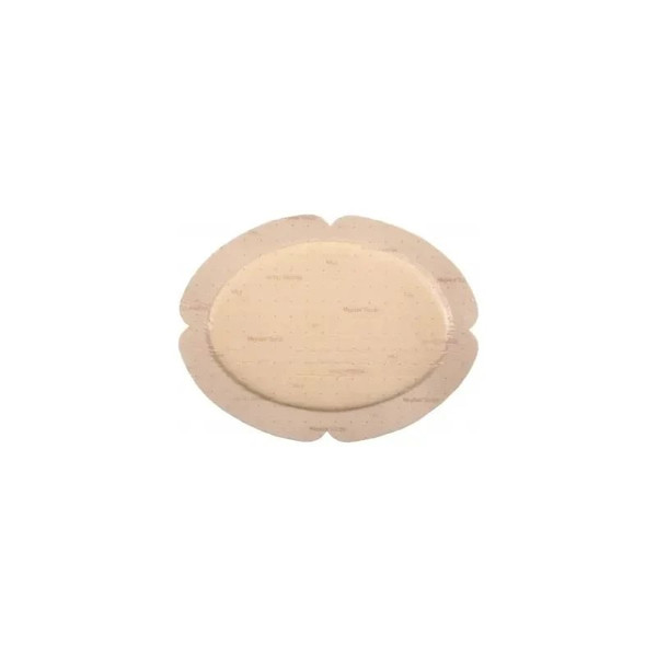 Molnlycke Health Care - Mepilex Ag - 583400 - Border Flex Foam Dressing 6 X 7 - 1 2 Inch With Film Backing Silicone Adhesive Oval Sterile 