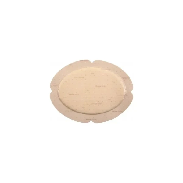 Molnlycke Health Care - Mepilex Ag - 583300 - Border Flex Foam Dressing 5.1 X 6.3 Inch With Film Backing Silicone Adhesive Oval Sterile - Box/5