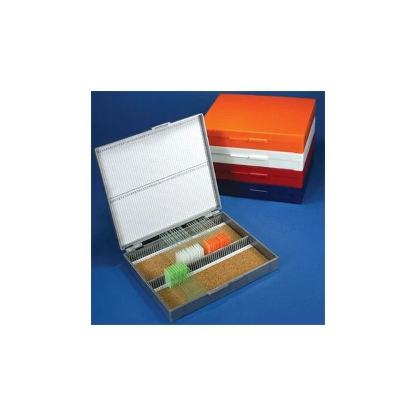 Mckesson - 177-513079N - Slide Storage Box Orange Abs Plastic / Cork 100 Capacity - Each
