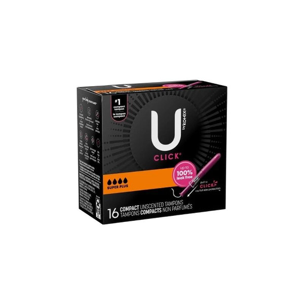 Kimberly Clark - U By Kotex - 51582 - Tampon, Click Supe R Prem Absrb - Case/128
