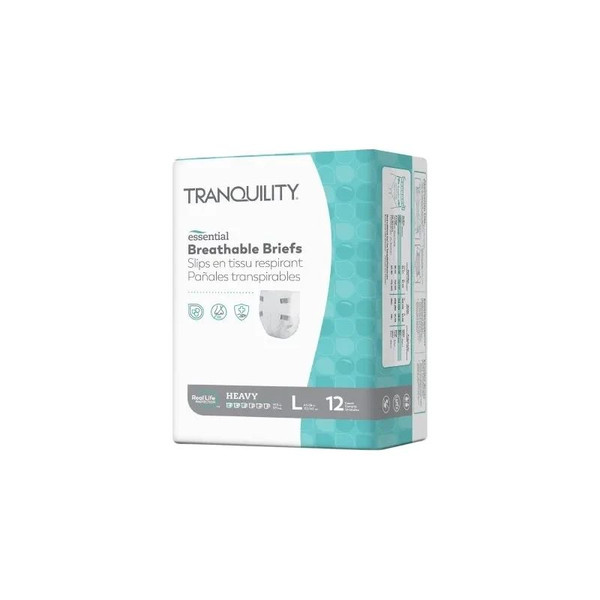 Pbe - Principle Business - Tranquility Essential - 2746 - Unisex Adult Incontinence Brief Large Disposable Heavy Absorbency - Bag/12