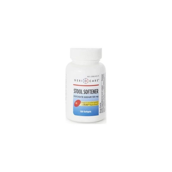 Gericare Medical Supply - Geri-Care - 401-01-Gcp - Stool Softener Softgel  Bottle Mg Strength Docusate Sodium - Bottle/1