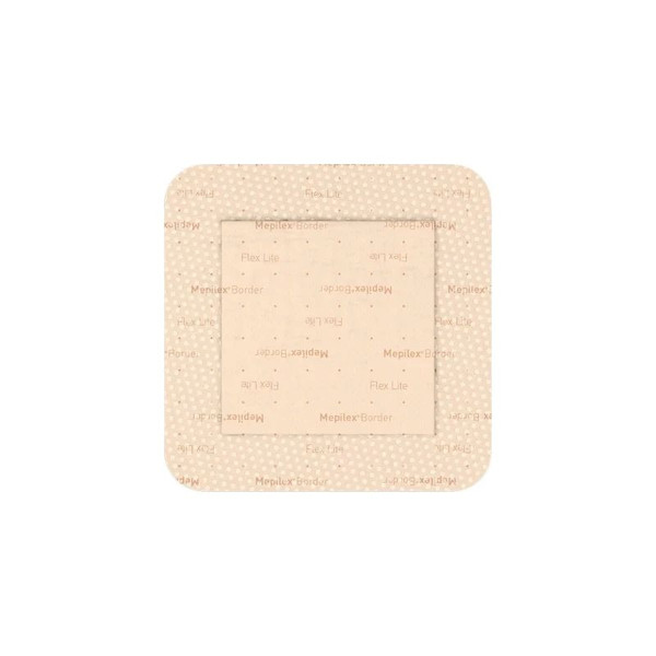Molnlycke Health Care - Mepilex Ag - 581500 - Border Flex Lite Thin Foam Dressing 6 X Inch With Film Backing Silicone Adhesive Square Sterile - Case/50