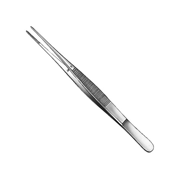 Cooper Surgical - Euro-Med - 10-202 - Dressing Forceps Potts - Smith 8 - 1/4 Inch Length Grade Stainless Steel Nonsterile Nonlocking Thumb Handle Straight Delicate Serrated Tips - Each