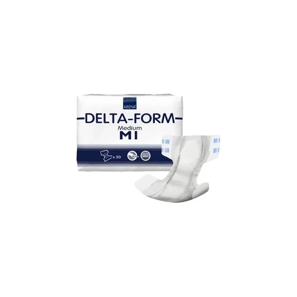 Abena - 308852 - North America Unisex Adult Incontinence Brief Delta - Form M1 Medium Disposable Moderate Absorbency - Case/80