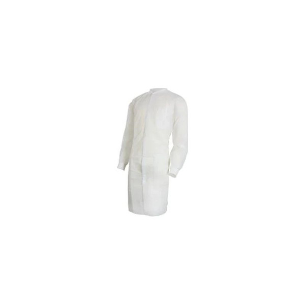 Cardinal Health - C3660Whlk - Lab Coat White Large Knee Length Disposable - Case/100