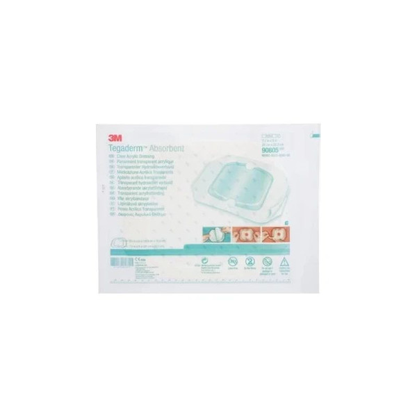 3M - 90805 - Dressing, Tegaderm Absrb Acrylic Sq 7 X8 - Case/40