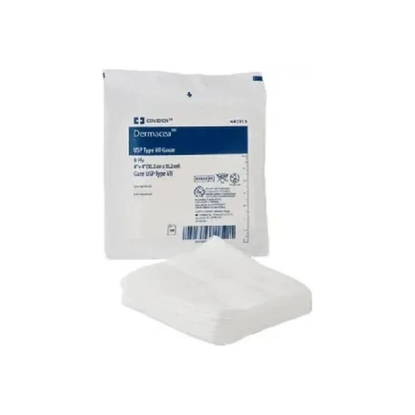 Cardinal Health - Dermacea - 442213 - Gauze Sponge 4 X Inch 2 Per Pack Sterile 8 - Ply Square - Case/600