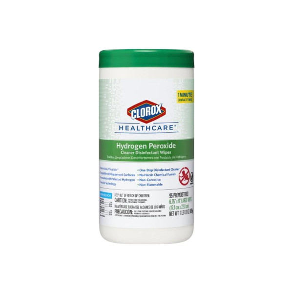 Clorox - 1628 - Surface Disinfectant Cleaner Premoistened Manual Pull Wipe 75 Count Canister Lemon Scent Nonsterile - Case/6