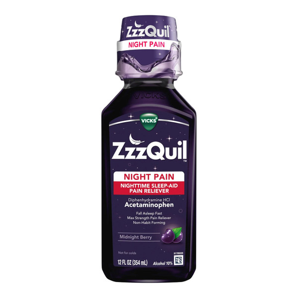 Procter & Gamble - 32390004089 - Vicks, Liq Nighttime Sleep - Aidpain Midnight Berry 12Oz - Each