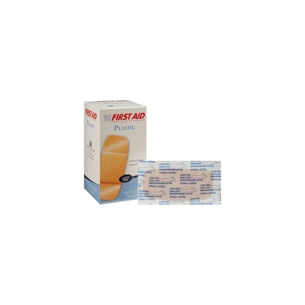 Dukal - American White Cross - 1070033 - Adhesive Strip 2 X 4 Inch Plastic Rectangle Tan Sterile - Box/50