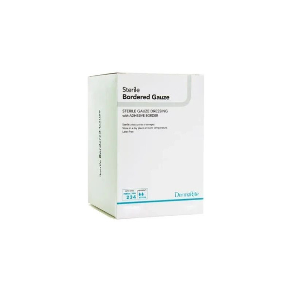 Dermarite - Bordered Gauze - 11480 - Adhesive Dressing 4 X 8 Inch Rectangle Sterile - Box/25