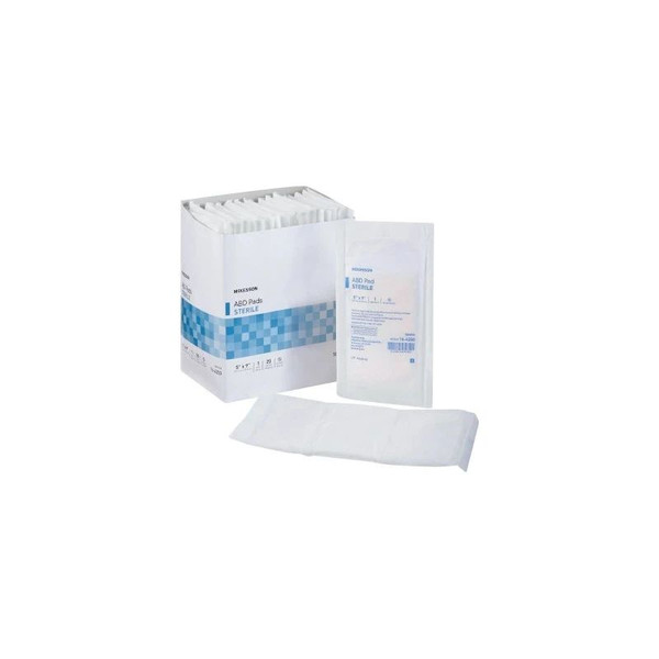 Mckesson - 16-4250 - Abdominal Pad 5 X 9 Inch 1 Per Pack Sterile Rectangle - Case/400