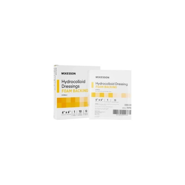 Mckesson - 1890 - Hydrocolloid Dressing 6 X Inch Square - Box/10