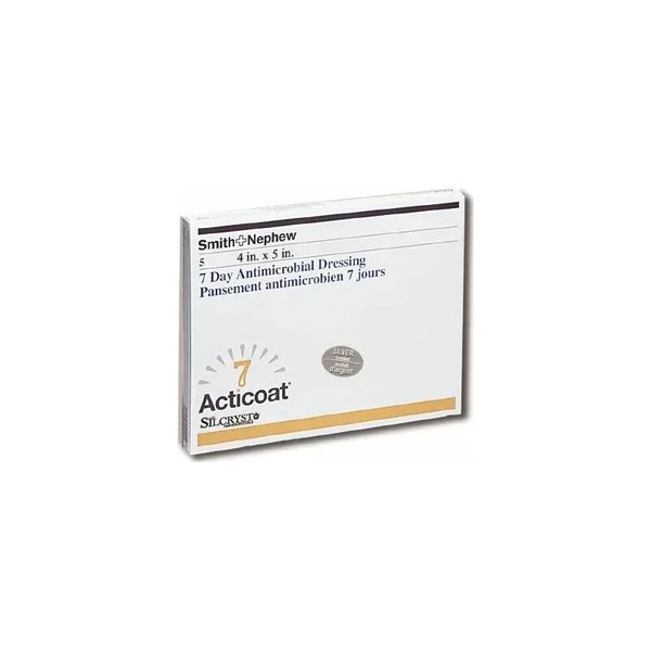 Smith & Nephew - Breg - 20141 - Silver Barrier Dressing Acticoat 7 4 X 5 Inch Rectangle Sterile - Each