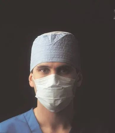 Busse Hospital Disposables - 371 - Procedure Mask Pleated Earloops One Size Fits Most Blue Nonsterile Not Rated Adult - Case/10