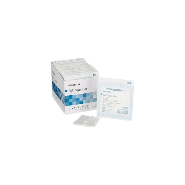 Mckesson - 16-4226 - Split Sponges 2 X Inch Sterile 6 - Ply - Box/35