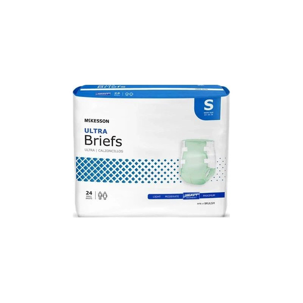 Mckesson - Ultra - Brulsm - Unisex Adult Incontinence Brief Small Disposable Heavy Absorbency - Case/4