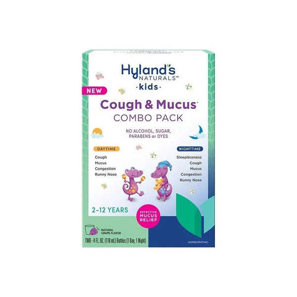 Hyland - 238891 - Cough & Mucus Day Night Value Pack, Grape 8 Fl Oz. - Each