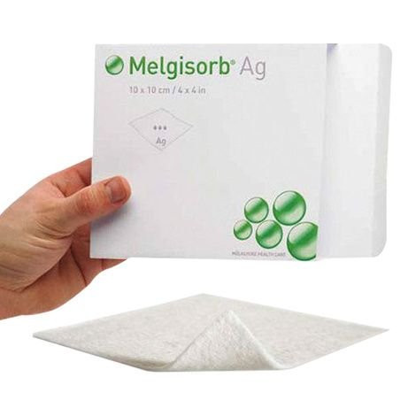 Molnlycke Health Care - Melgisorb Ag - 255050 - Silver Alginate Dressing 2 X 2 Inch Square Sterile 
