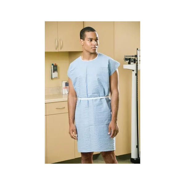 Graham Medical - 261 - Exam Gown, Scrim Reinforced, Sewn Shoulders/ Neck, Waist Tie - Each