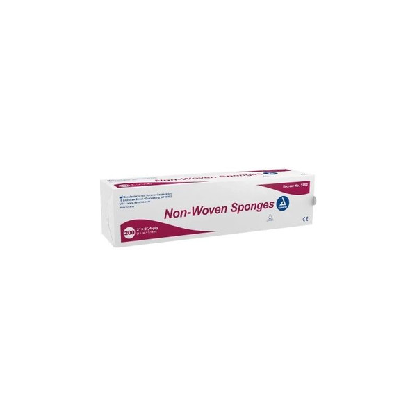 Dynarex - 3252 - Nonwoven Sponge 2 X Inch 200 Per Pack Nonsterile 4 - Ply Square - Box/200