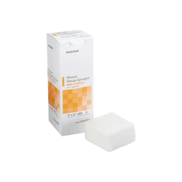 Mckesson - 33122000 - Gauze Sponge 3 X Inch 200 Per Pack Nonsterile 12 - Ply Square - Box/200